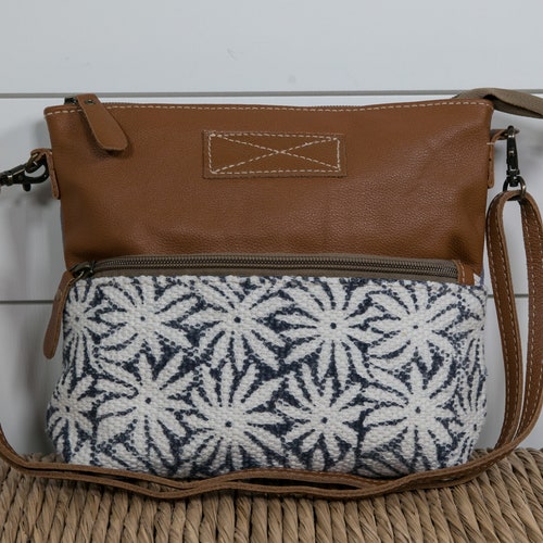 Myra Small Crossbody Bag Upcycled Canvas Shoulder Purse Floral Etsy
