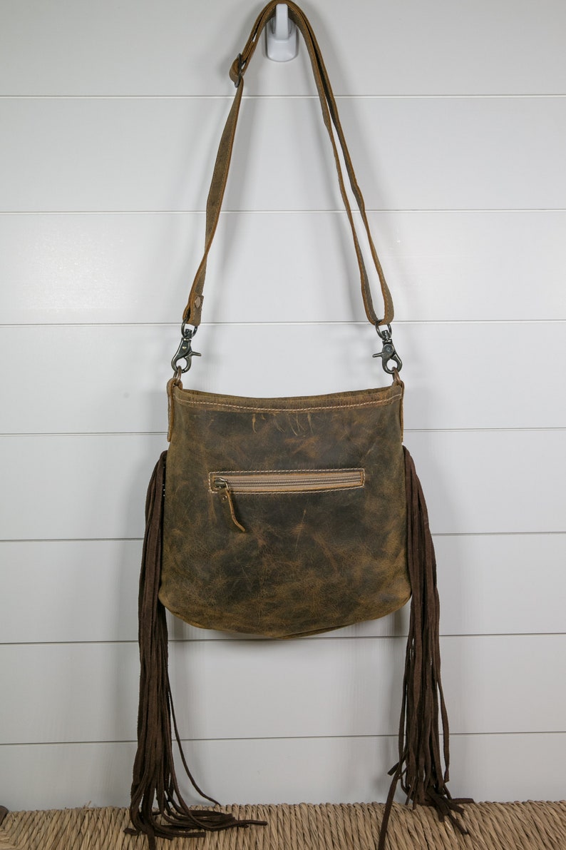 Leather Shoulder / Crossbody Bag Handbag Purse Brown Leather - Etsy
