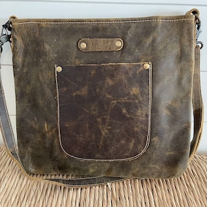 Myra Woman's Leather Shoulder / Crossbody Bag Handbag Purse