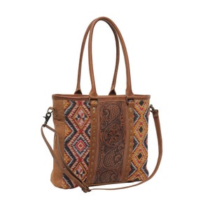 Myra Genuine Hand Tooled Leather Country Western Southern Purse ...