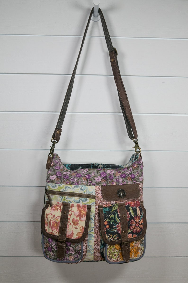 Myra Floral Canvas Shoulder / Crossbody Purse Le Fleur Bag Etsy