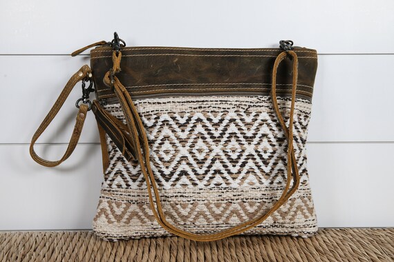 Myra Bag Contentment Small Crossbody Bag Upcycled Canvas Rug - Etsy