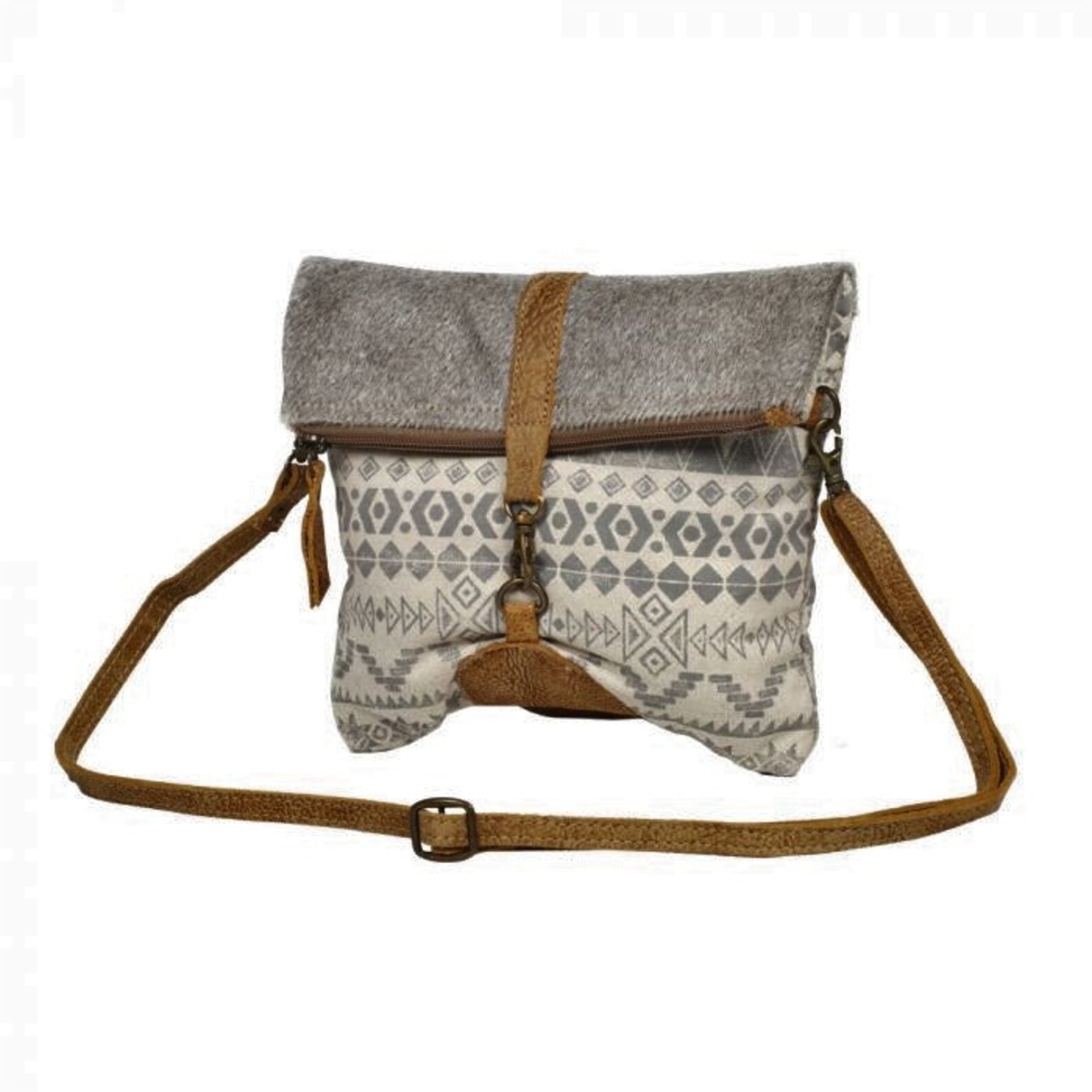 Myra Fold Over Crossbody / Shoulder Bag Purse Upcycled Tribal Etsy