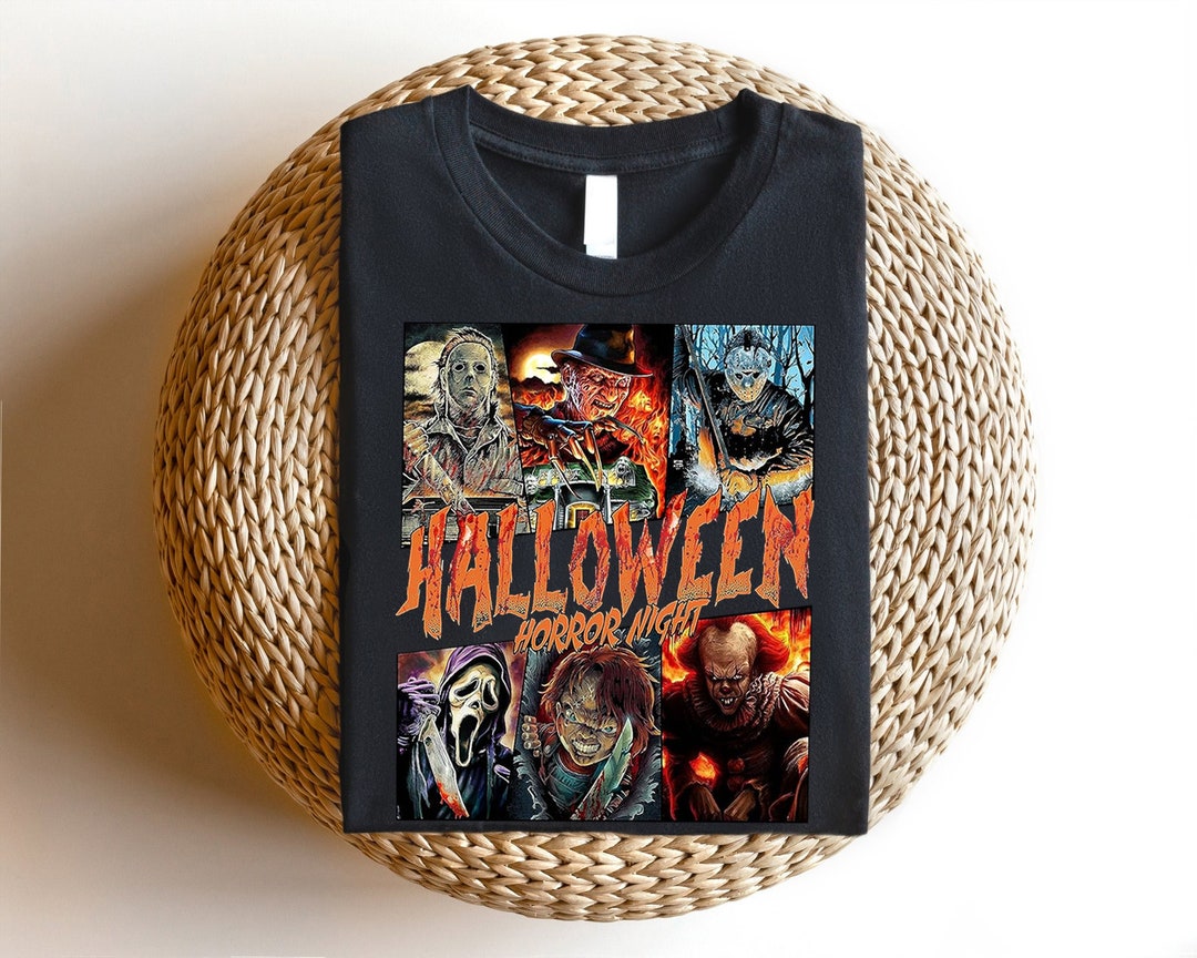 Vintage Halloween Horror Nights Shirt Retro Horror Characters Etsy