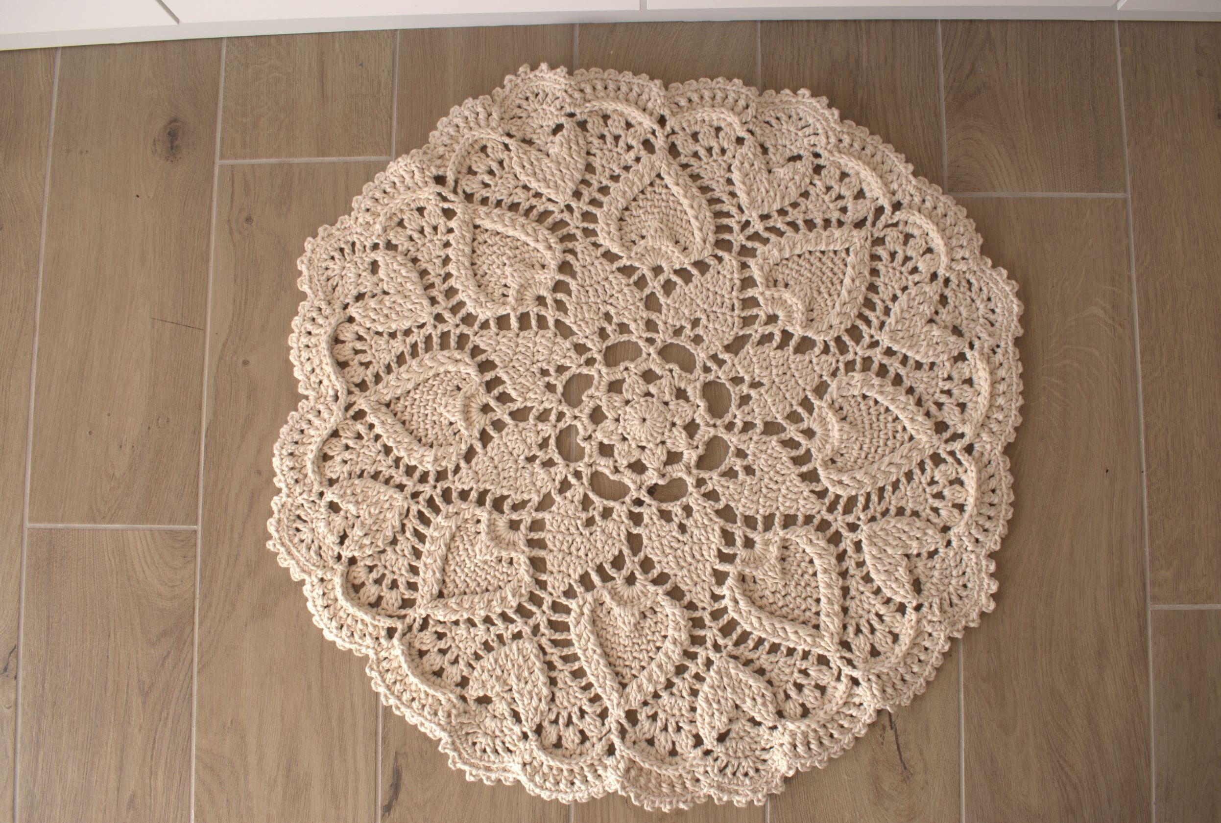 Tapis Épais Crochet 100% Coton