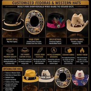 Custom Fedora and Western Hats
