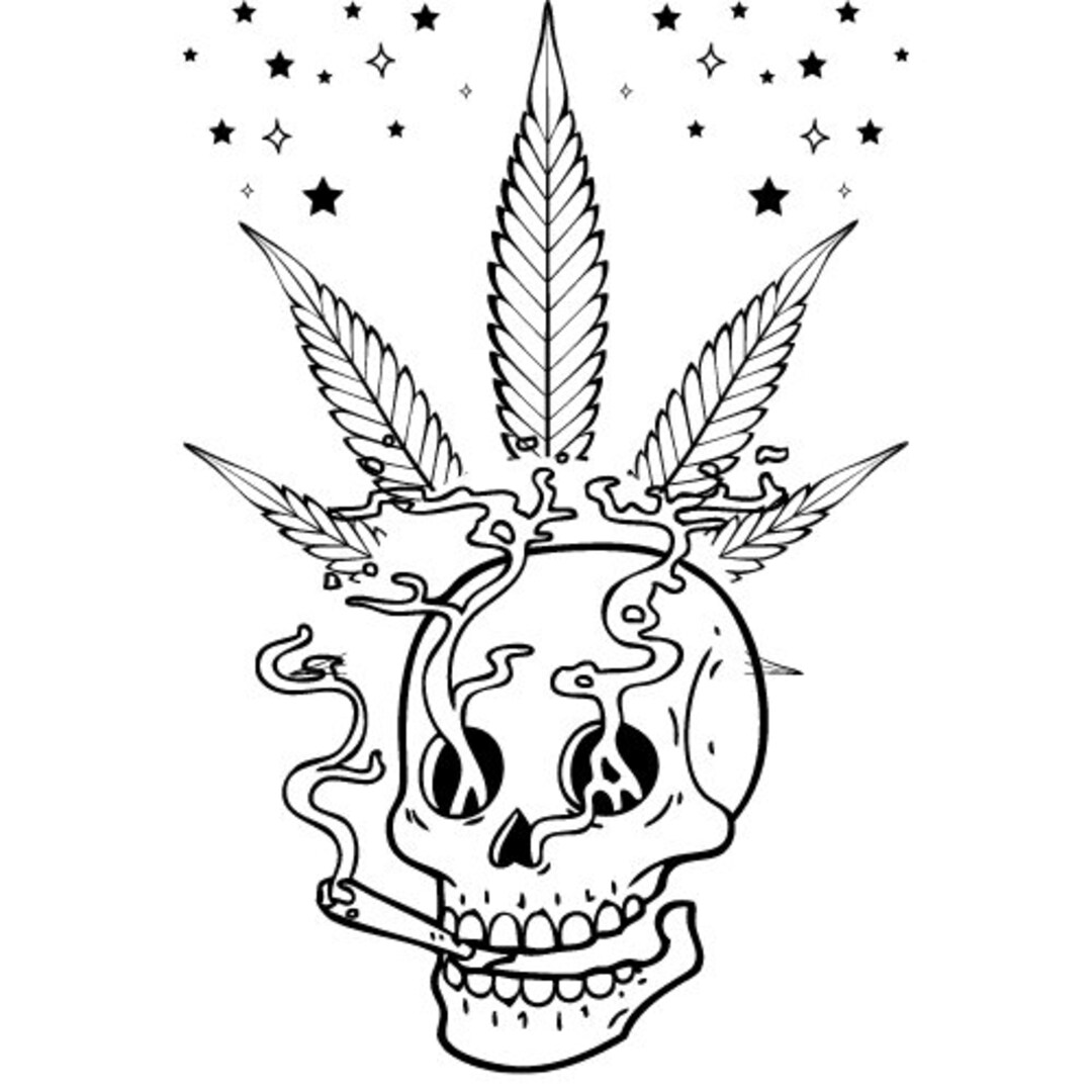 Smoking Skull Weed SVG Pride SVG 420 SVG Marijuana Svg - Etsy