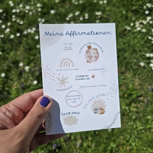 Affirmations for children / Boho / positive beliefs / postcard / affirmation / gift / card / daycare positive / affirmation cards