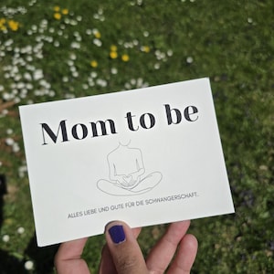 Postkarte Schwangerschaft schwanger Glückwunsch Baby Grußkarte Karte Neugeborenes Geburt Freundin Kind Eltern Mutter Mama Mom 2 be