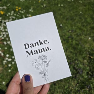 Carte postale / Maman / Fête des Mères / Mère / Merci / Carte de vœux