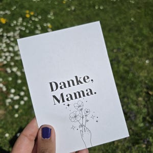 Carte postale / Maman / Fête des Mères / Mère / Merci / Carte de vœux