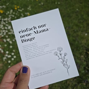 Postkarte / Mama / neue Mama / Geburt / minimal design Geschenk / Grußkarte / Freundin / Karte / Mutter / Baby / Kind