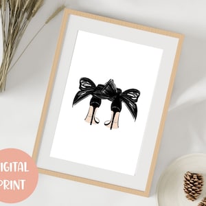 High Heel Wall Art, Black Shoes Print, Boss Babe, Fashion Poster, Wall Decor, Fashion Printable Wall Art, Printable Poster, DIGITAL DOWNLOAD
