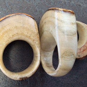 Sassafras Statement Rings; Hand-Carved Wooden Statement Rings