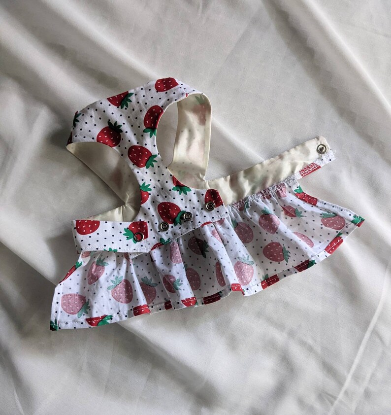 Strawberry Dog Harness Dress Strawberry Dog Clothes Summer Etsy