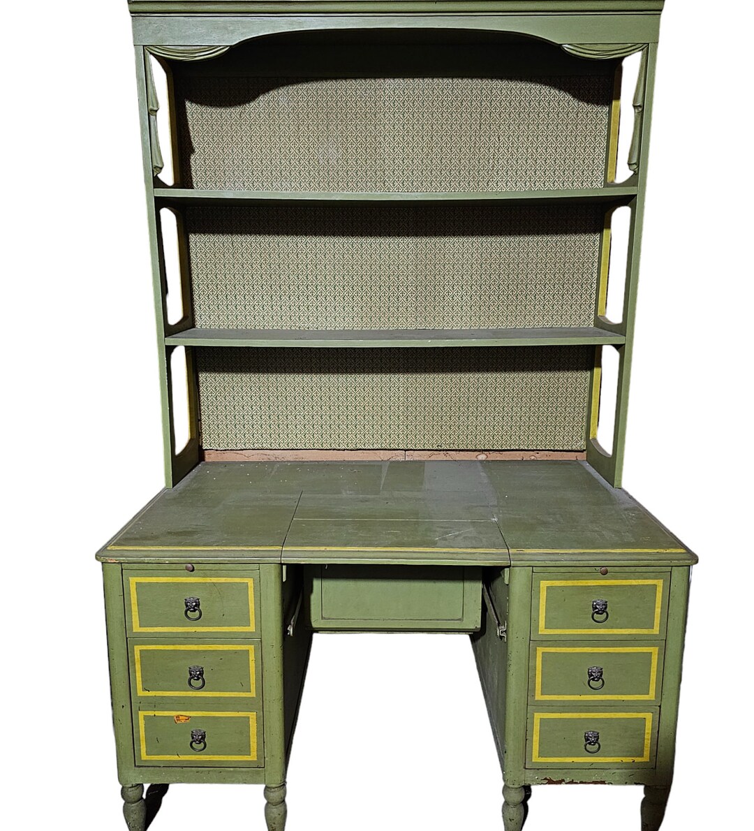 Antique Rare Center Drop Typewriter Desk Flip Top Drophead Etsy