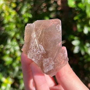 Smoky Rutile Quartz Half-Polished Point, 2.34” | Rutilated Quartz | Rutile Quartz | Smoky Quartz | Crystal Freeform