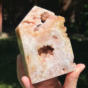 Large, Druzy Pink Amethyst Tower, 4.79” | Pink Amethyst | Druzy Amethyst | Crystal Tower | Statement Piece