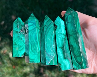 You Choose, Malachite Points! | Banded Malachite | Flashy Malachite | Malachite Towers | Heart Chakra
