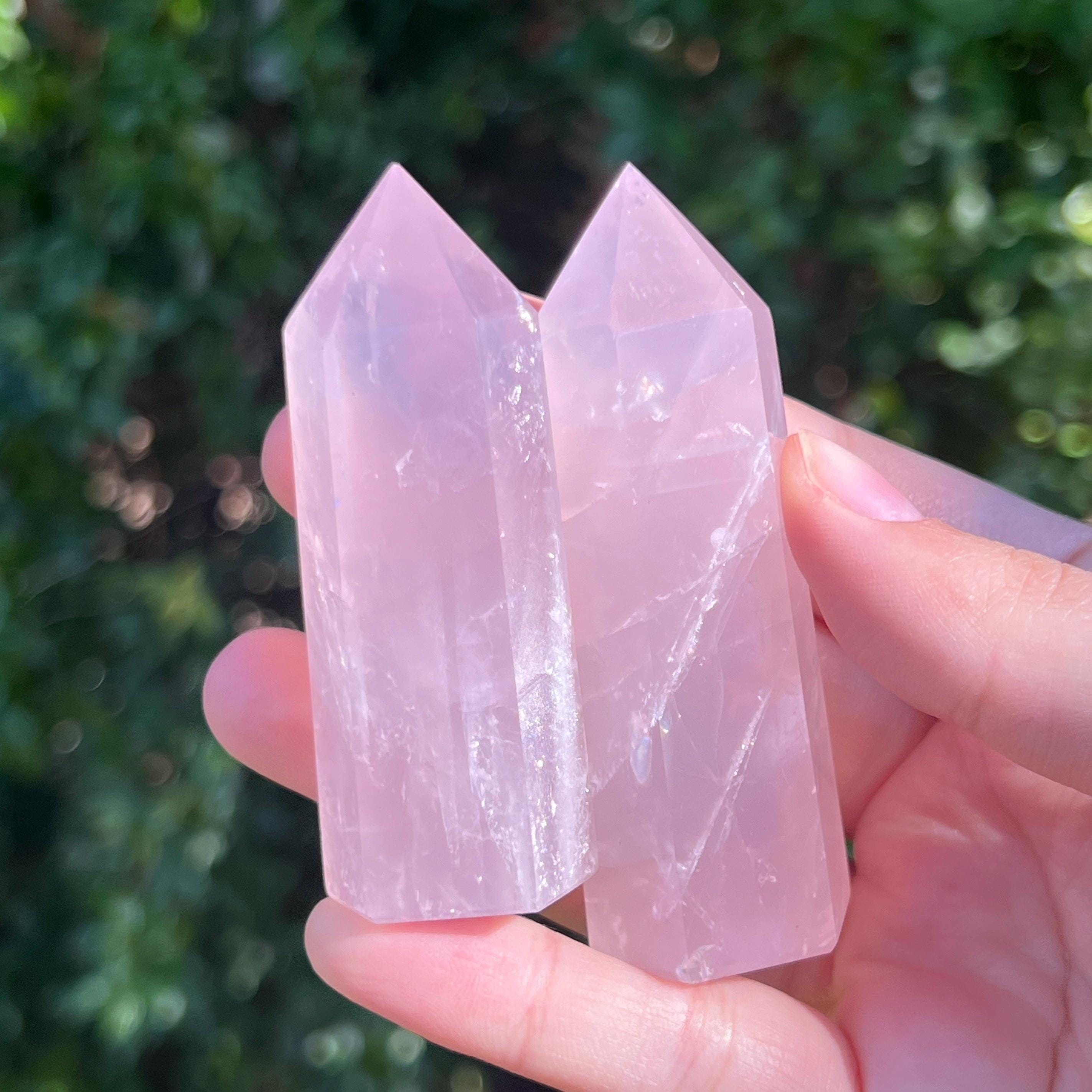 You Choose, Rose Quartz Points | Flashy Rose Quartz Towers | Rose Quartz Decor