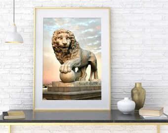 St. Augustine Photography, Florida Bridge of Lions,  Fine Art Photography Home Decor Wall Print, Florida Art Gift