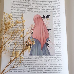 Floral Bookmark | A7 Bookmark | Vintage Bookmark | Letter | Hijab | Islamic art