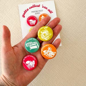 Mini Button Set for Letterpress Printers
