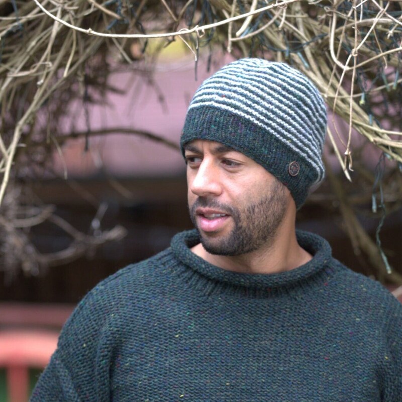 Stripe & Knit Hat main image 0