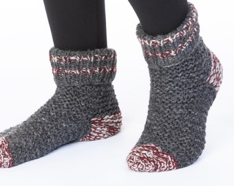 Hand Knitted Wool Socks: Fair Trade Winter Lounge Socks