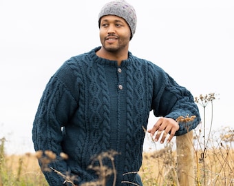 Hand Knit Wool Cable Jumper - Fair Trade Ethical Clothing