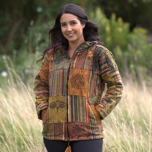 Fair Trade Cotton Patchwork Jacket With With Cotton Lining