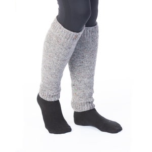 Cosy Fair Trade Knitted Pure Wool Plain Leg Warmers - Fair Trade Gift - Thermal Leg Warmers