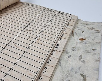 Handmade Lokta Paper Address Book: Fair Trade Petal Design