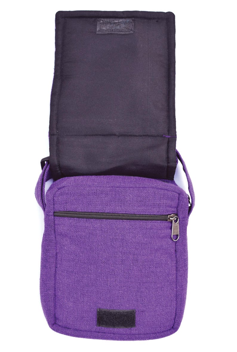 Printed Cotton Crossbody Bag: Zip & Fold Travel Festival Bag image 10
