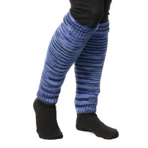 Cosy Fair Trade Knitted Pure Wool Patterned Leg Warmers - Fair Trade Gift - Thermal Leg Warmers