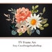 Samsung Frame TV Art Dark Floral Painting, Moody Red Vintage Botanical ...
