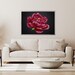 Samsung Frame TV Art Dark Floral Painting, Moody Red Vintage Botanical ...