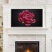 Samsung Frame TV Art Dark Floral Painting, Moody Red Vintage Botanical ...