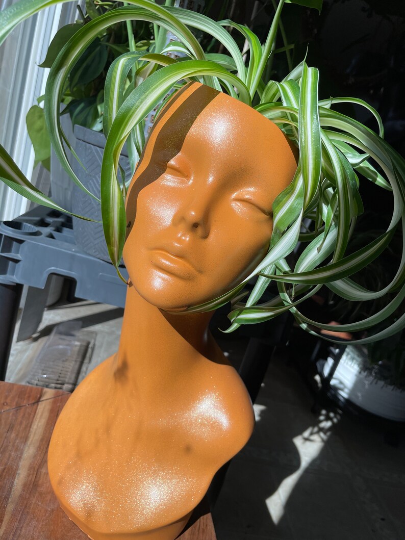 Upcycled Mannequin Goddess Head Planter Etsy