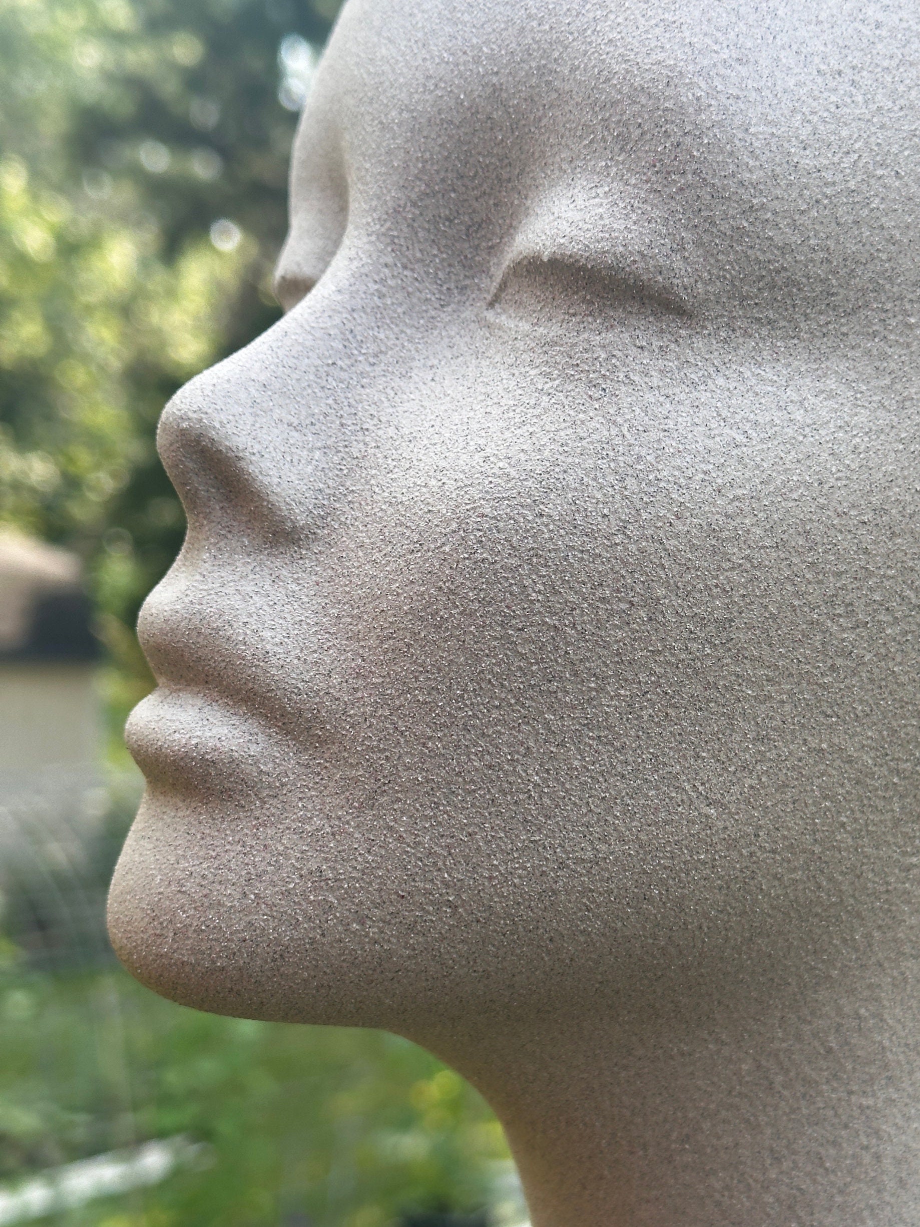 Mannequin Head Planter – Upcycled Textured Tan Statement Decor - Etsy