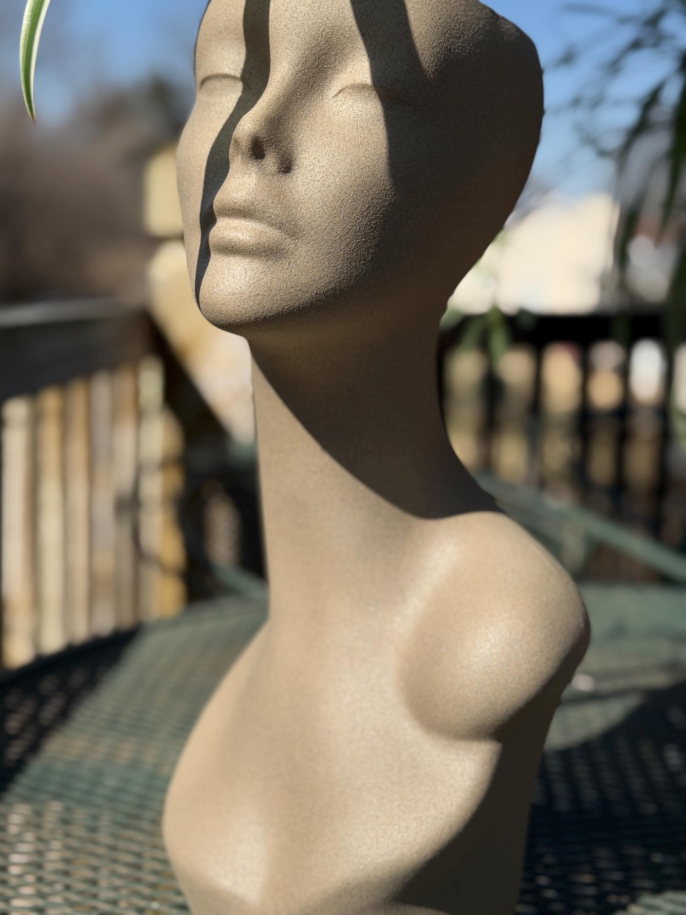 Mannequin Head Planter – Upcycled Textured Tan Statement Decor - Etsy