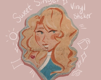 Pegatina de vinilo de Sweet Singer