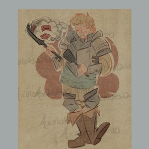 Retiring! Dungeon Cooking Knight Medium Print