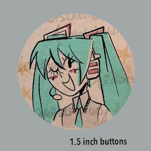 Hologram Girl Pinback Button