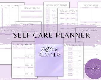 Self-Care Planner Bundle: Mindfulness Workbook, Mood Tracker (Digital Download)