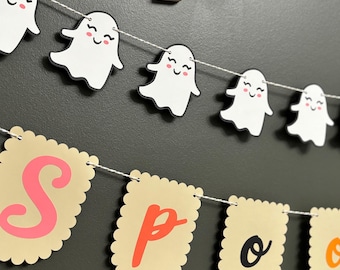Pancarta de cumpleaños de Halloween, guirnalda de cumpleaños de Halloween, primer cumpleaños de Halloween, decoración de cumpleaños de Halloween, guirnalda de Halloween