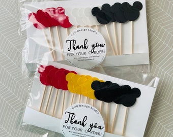 Mikey Mouse Cupcake Topper, Mickey Cake Topper, Disney Topper, Disney Skewers, Mickey Food Pick, Mickey Mouse Topper, Mickey First Birthday,