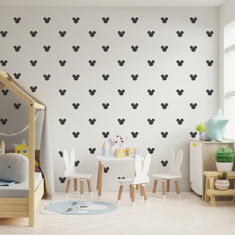 Disney Wall Decal, Mickey Mouse Wall Decal, Mickey Wall Stickers, Mickey Wall Art, Mickey Wall Paper, Disney Wall Stickers, Kids Wall Decor image 1