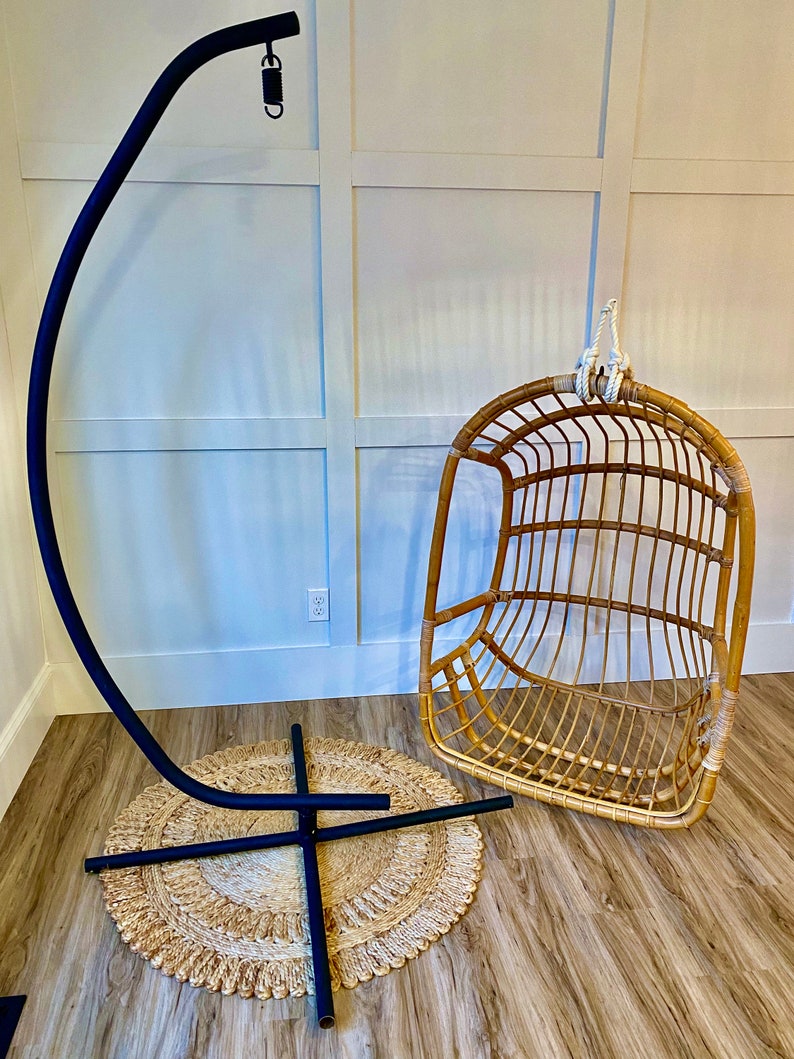 1950's Rattan Hanging Chair & STAND Etsy