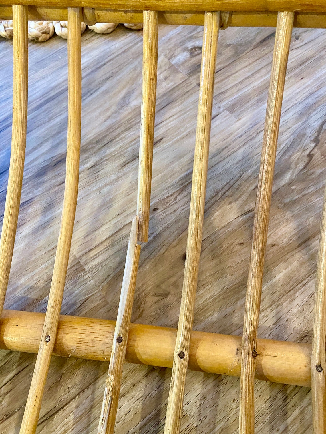 1950's Rattan Hanging Chair & STAND Etsy